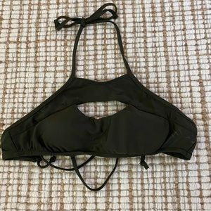 Olive green bikini top from Target - green - small